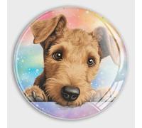 Dog Lover Gifts Small Magnets Refrigerator Glass Lakeland Terrier Round Fridge Magnets Magnetic Stickers for Refrigerator Holiday Mailbox Garage Door School Decor Travel Souvenirs