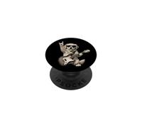 Dog Lover Golden Retriever Playing Guitar with Rock and Roll PopSockets Adhesive PopGrip