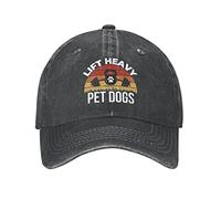 Dog Lover Hat Cap Lifts Heavys Pet Dogs Cap Men Dad Hats Cute Hats, Black, One size