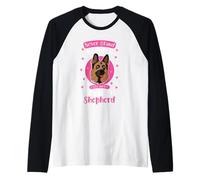 Dog Lover Never Stand Between A Girl and Her German Shepherd Raglan Baseball Tee