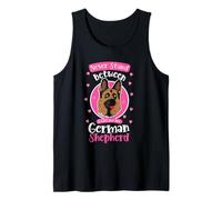 Dog Lover Never Stand Between A Girl and Her German Shepherd Tank Top