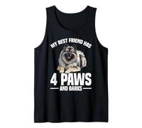 Dog Lover Pet Lover Dog Enthusiast Four Paws Keeshond Tank Top