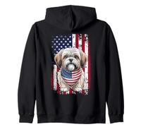 Dog Lover Puppy Lover Lhasa Apso United States Lhasa Apso Zip Hoodie