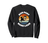 Dog Lover - Run Fast Bark Loud - Black and Tan Shiba Inu dog Sweatshirt