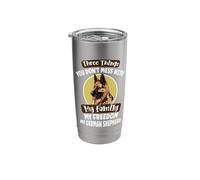 Dog Lover Three Things You Don't Mess with German Shepherd Stainless Steel Insulated Tumbler