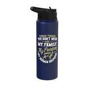 Dog Lover Three Things You Don't Mess with German Shepherd Stainless Steel Insulated Water Bottle