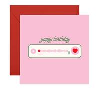 Dog Lover's Birthday Card - “Yappy Birthday” with Voice Note - Cute Pink Greeting Card for Friends, Fur Dad or Mum, Besties, Brother, Sister, Colleagues, Pet Owners, Chatty Types -Comes with Stickers