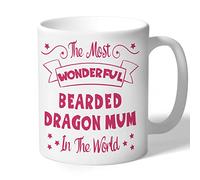 Dog Lovers Collection Bearded Dragon Mum Mug - Pawsome - Bearded Dragon Gifts (Raspberry Print)