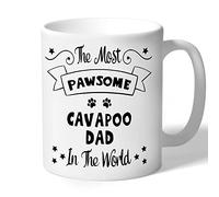 Dog Lovers Collection Cavapoo Dad Mug Pawsome Gifts (Black Print) Lover Owner Present Ceramic 10oz/300ml