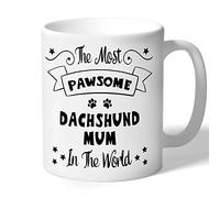 Dog Lovers Collection Dachshund Mum Mug - Pawsome - Dachshund Gifts (Black Print)