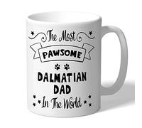 Dog Lovers Collection Dalmatian Dad Mug - Pawsome - Dalmatian Gifts (Black Print)
