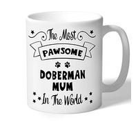 Dog Lovers Collection Doberman Mum Mug - Pawsome - Doberman Gifts (Black Print)