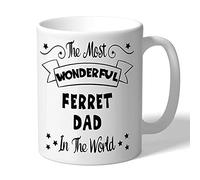 Dog Lovers Collection Ferret Dad Mug Pawsome Gifts (Black Print) Lover Owner Present Ceramic 10oz/300ml