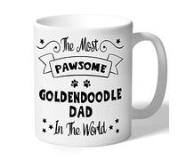 Dog Lovers Collection Goldendoodle Dad Mug Pawsome Gifts (Black Print) Lover Owner Present Ceramic 10oz/300ml