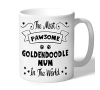 Dog Lovers Collection Goldendoodle Mug Pawsome Gifts (Black Print) for Women Lover Owner Present Ceramic 10oz/300ml