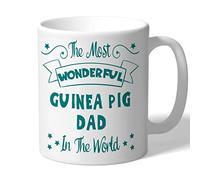 Dog Lovers Collection Guinea Pig Dad Mug - Pawsome - Guinea Pig Gifts (Teal Print)