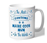 Dog Lovers Collection Maine Coon Mum Mug - Pawsome - Maine Coon Gifts (Blue Print)