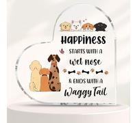 Dog Lovers Gifts for Women 4x4 Inch Dog Mum Plaque Thanksgiving Christmas Birthday Doggy Daddy Gift for Men