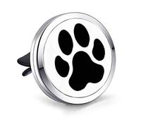 Dog Lovers Paw print Gift - Pawprint Car Vent Clip Essential Oil Diffuser (NB: Essential Oil NOT included)