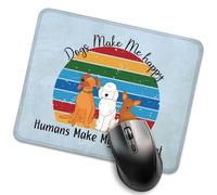Dog Make Me Happy Humans Make My Head Hurt Funny Mouse Pad for Desk, Dog Owner Gifts, Cute Mousepad Gifts for Dog Lover Dog Enthusiasts Coworker, Animal Lover Gifts