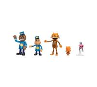 Dog Man Movie Action Figures Multipack Set by Jakks Pacific, Includes 6.3 cm Articulated Scale Figures - Inspired by the Movie Toys, Lil Petey, Petey, Chief, and Flippy!