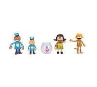 Dog Man Movie Action Figures Multipack Set by Jakks Pacific, Includes 6.3 cm Articulated Scale Figures - Officially licensed, includes, Lil Petey, Petey, Flippy, and Mayor!
