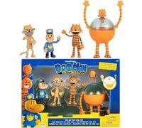 Dog Man Movie Action Figures Multipack Set by Jakks Pacific, Includes 6.3 cm Articulated Scale Figures - Officially licensed, includes, Lil Petey, Petey, Grandpa, and 80-HD!