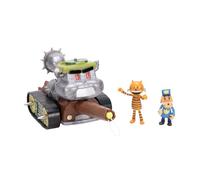 Dog Man Movie Squirrel Shooter Vehicle by Jakks Pacific, Officially Licensed, Includes Petey Figurines Inspired by Iconic Dav Pilkey Books, Interactive Features