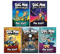Dog Man Series (6-10) Collection 5 Books Collection Set By Dav Pilkey (Brawl of the Wild, For Whom the Ball Rolls, Fetch-22, Grime and Punishment, Mothering Heights