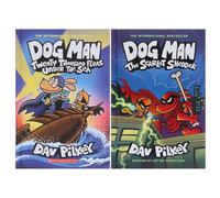Dog Man Series (Book 11&12) by Dav Pilkey 2 Books Collection Set (Twenty Thousand Fleas Under the Sea & The Scarlet Shedder)
