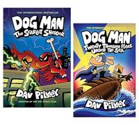 Dog Man Series by Dav Pilkey 2 Books Collection Set: Book No. 11 & 12 (Twenty Thousand Fleas Under the Sea & The Scarlet Shedder)