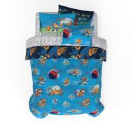 Dog Man Supa Buddies Book Kids Bedding Set, Queen Size 7 Piece Set Super Soft Cozy Reversible Comforter and Sheet Set with Sham, (Officially Licensed Product) by Franco