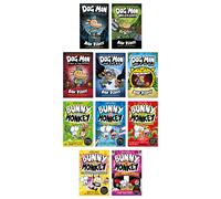 Dog Man Vs Bunny vs Monkey 10 Book Collection Set - NEW (Free P+P)