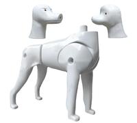 Dog Mannequin Pomeranian & Poodle 2 in 1 Dog Model for Grooming Practice Realistic Standard Mannequin for Beauty Training Grooming Supplies