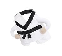 Dog Martial Arts Costume Easy Wear Design Pet Kungfu Cosplay Clothing For Small Breeds Halloween Theme Party Wear Competition Costume
