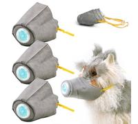 Dog Mask, 3/8Pcs Reusable Breathable Dog Air Filter Mask, Adjustable Dog Gas Face Mask, Dog Gas Mask, Dog Respirator Mask, Dog Smoke Mask, One-Way Exhalation Valve Design (M,3PCS)