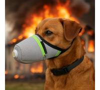 Dog Mask, Breathable Air Filter Masks for Dogs, Dog Muzzle, Reusable Dogs Gas Mask Smoke to Protect Animals from air Pollution wildfire season (Grey, Medium)