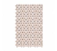Dog Mat, Drainage Pet Cage, Heart Beige 30x20cm | Slip-Resistant Surface, Play Area Mat, Groom Stations, For Apartment Dwellers