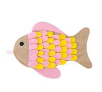 Dog Mat Fish Shape, Cat Foraging Mat, Non Slip Feeding Pad, Interactive Pet Sniffing Blanket, Indoor Pet Enrichment Mats for Dogs Cats Small Pets Slow Feeding 14.17x10.24in