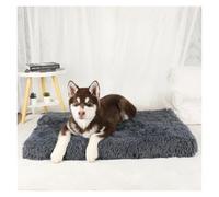 Dog Mat Pet Bed Warm Accessories Beds For Dogs Medium Large Plush Washable Kennel Small Cats Basket Sofa Puppy & Furniture Big(Dark grey,100x60cm)
