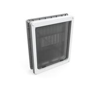 Dog Mate Large Dog Door for Large Dogs, Robust Locking Panel, White | Weather Resistant, Silent Action with Vision Panel, Accommodates Large Dogs, Up to a Shoulder Height of 630mm (25")