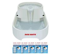 Dog Mate Large Pet Fountain + 5 Cartridges Kit