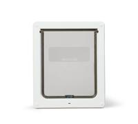 Dog Mate Medium Dog Door for Medium Dogs, Self-lining to 50mm, White | Suitable for Dogs up to 460mm, Draught & Weather-Resistant, Easy Installation, Compatible with UPVC/Metal Doors, Walls & Wood