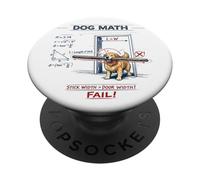 Dog Math Fail Golden Retriever Funny Engineering Physics Dog PopSockets Adhesive PopGrip