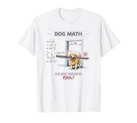 Dog Math Fail Golden Retriever Funny Engineering Physics Dog T-Shirt