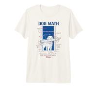 Dog Math Fail Golden Retriever Funny Physics Engineering Dog Premium T-Shirt