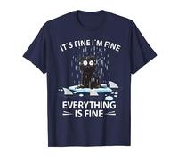 Dog Meme I´m Fine It´s Fine Everything Is Fine Stressed Dog T-Shirt
