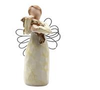 Dog Memorial Angel Figurines Dog Friendship Remembrance Gifts Pet Loss Gifts Sculpted Hand-Painted Pet Figures Willow Tree for Dog Lovers Keepsake Home Decor (Dog)