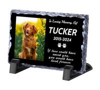 Dog Memorial Gifts for Loss of Dog, Personalised Pet Memorial Picture Frame Plaque, Dog Memorial Stone, Pet Loss Gifts, Cat Memorial Gifts, Gifts for Cat Lovers, Cemetery Decorations for Grave