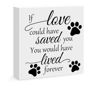 Dog Memorial Gifts for Loss of Dog Pet Memorial Wooden Box Sign Desk Decor Sign Sympathy Gift for Loss of Dog Cat Pet Loss Gift Pet Bereavement Remembrance Gift In Memory of Dog Cat